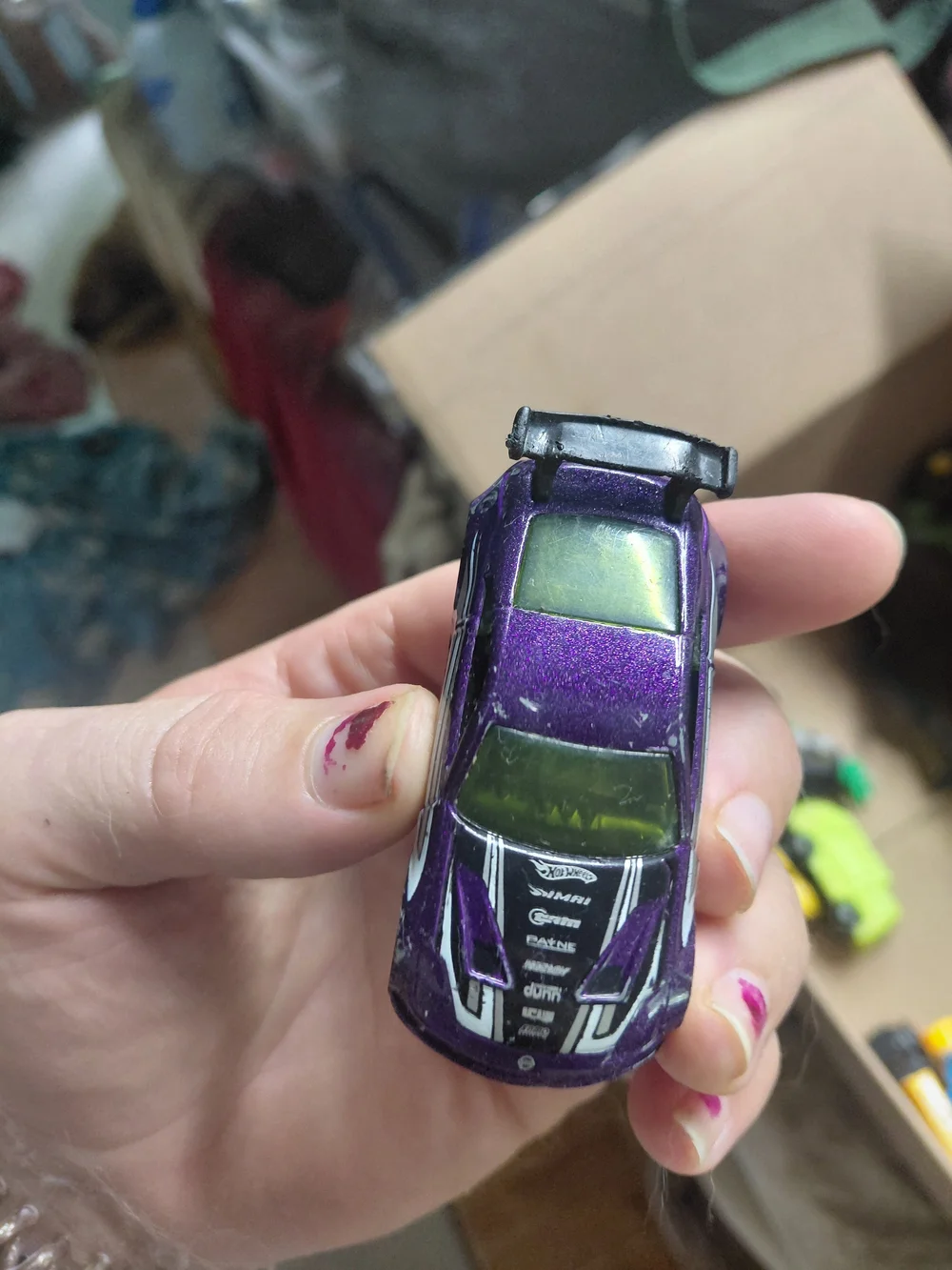 purple Hot Wheels Nissan 350Z from the 2010 Mystery Models series.